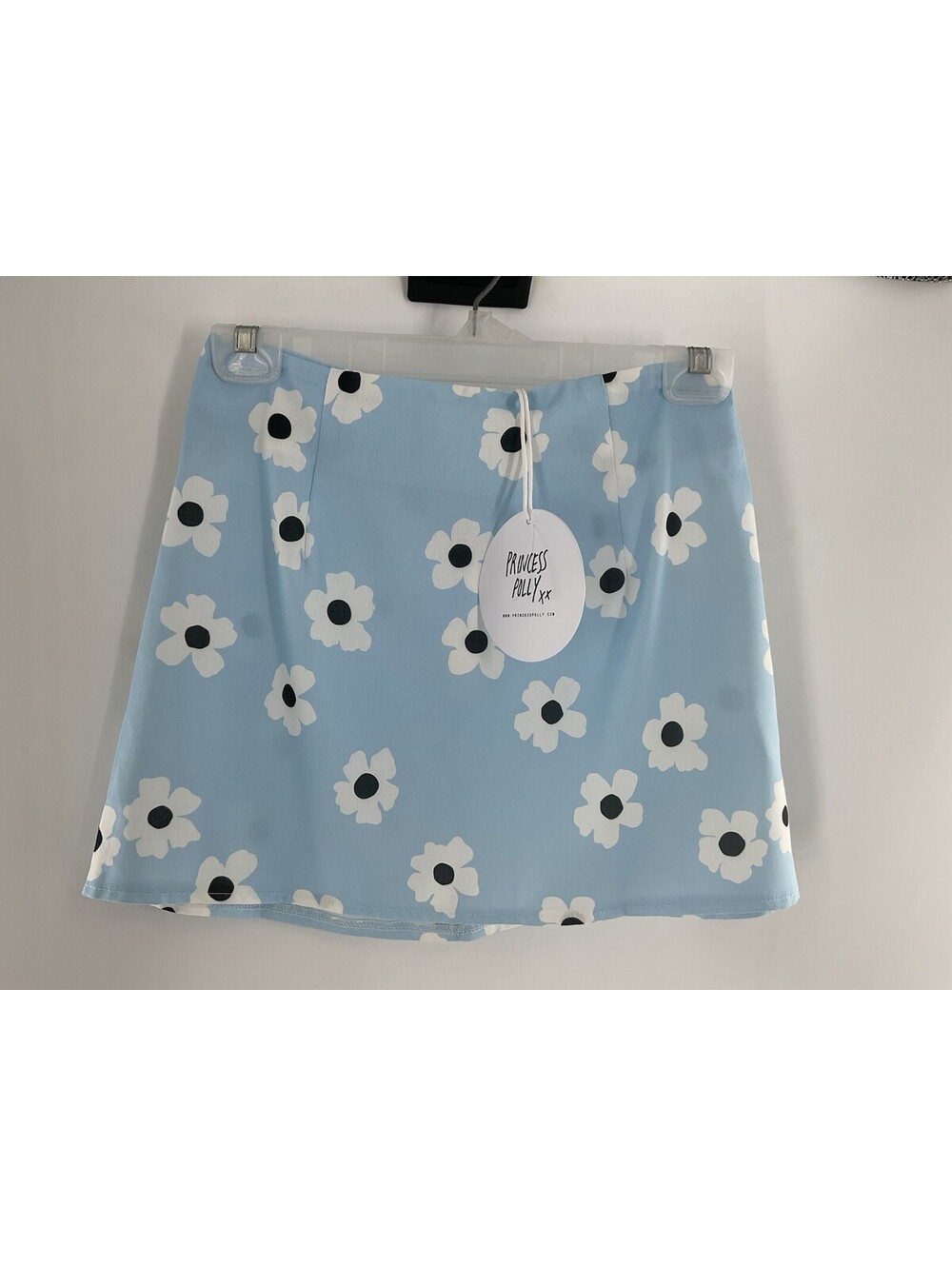 Princess Polly Women’s Size 2 Floral Mini Skirt Baby Blue NWT 058